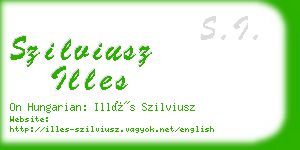 szilviusz illes business card